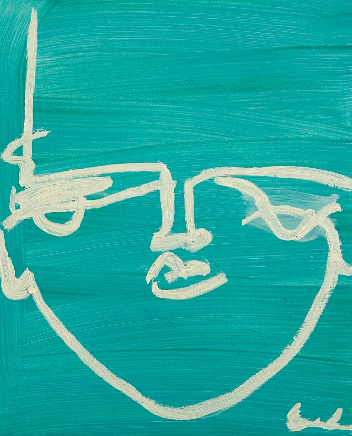 Turquoise with Line Face by Sally King Benedict