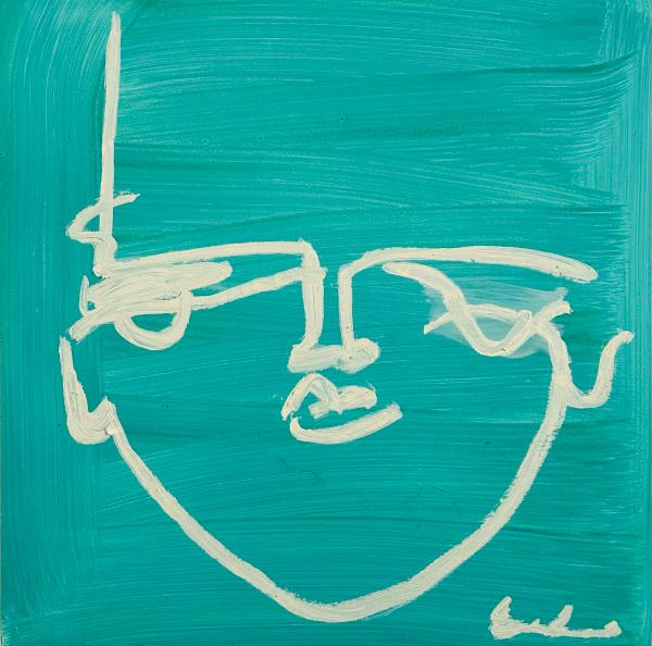 Turquoise with Line Face by Sally King Benedict