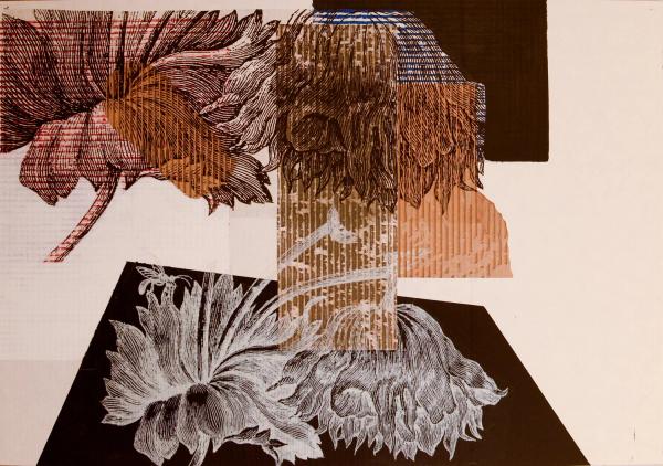 Engravings Schwarze Blumen A11 by Pia Fries