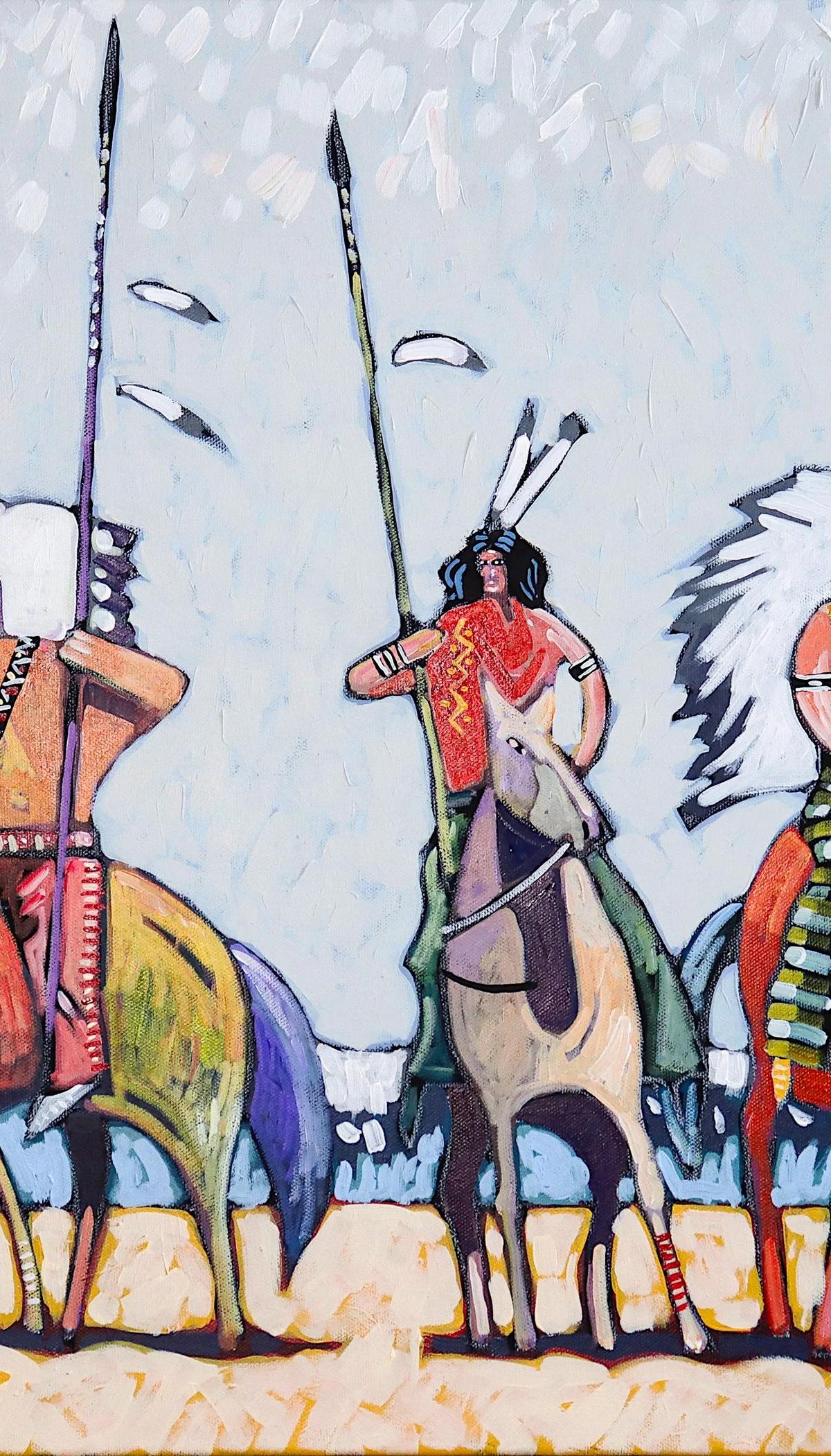 Indians on the Beach 2 by Thom Ross