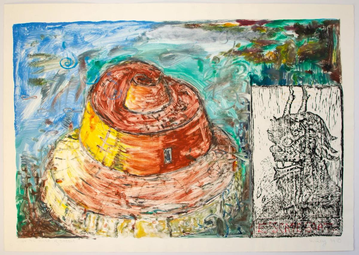 E'scape Goat In The Tower Of Dabble by William Wiley