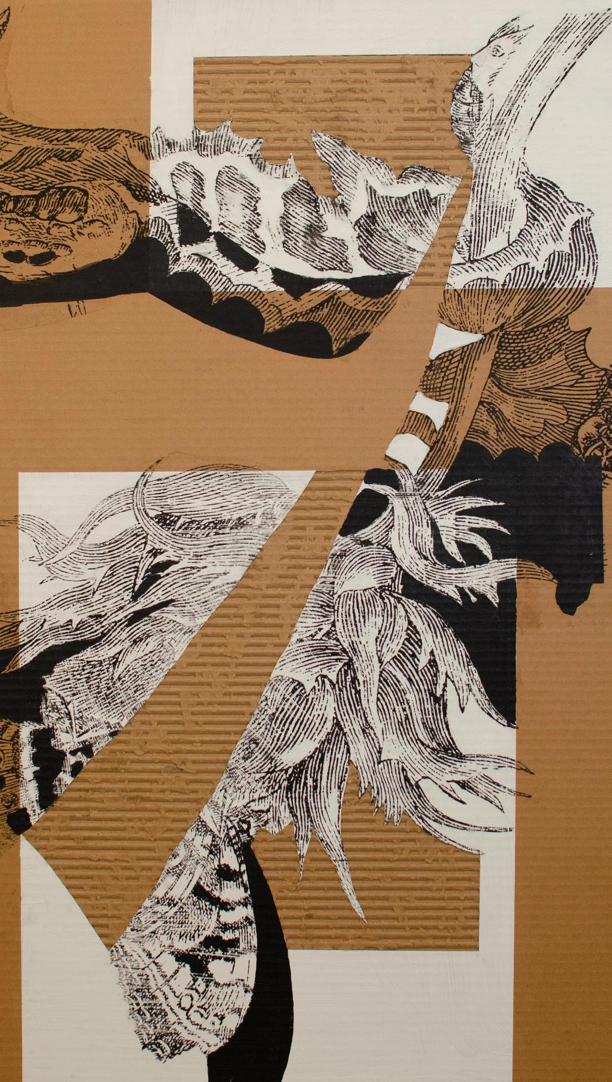 Engravings Schwarze Blumen A8 by Pia Fries  