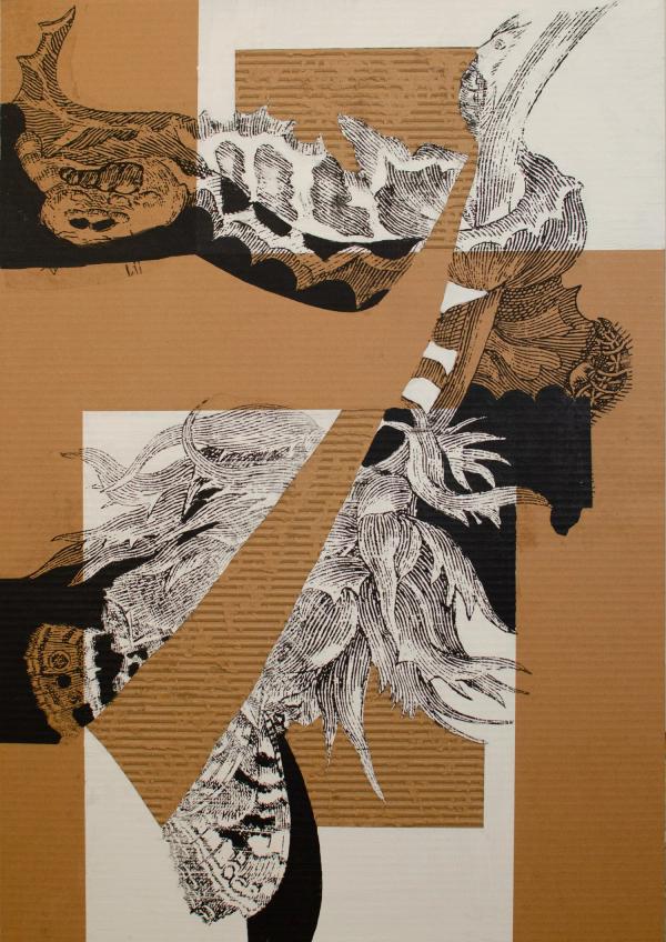 Engravings Schwarze Blumen A8 by Pia Fries