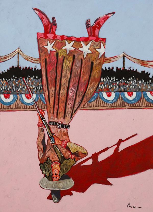Upside-down Annie Oakley by Thom Ross