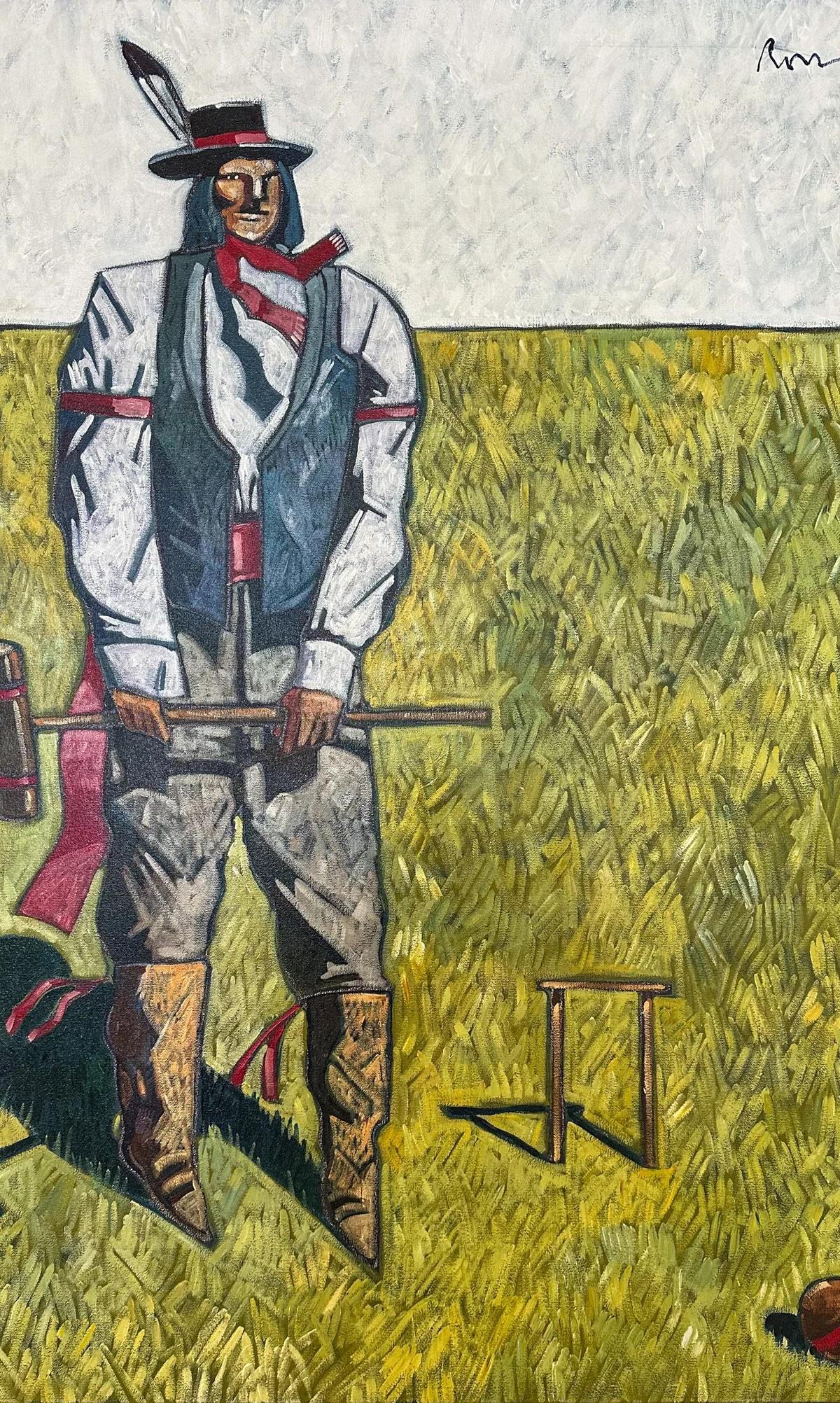 Modoc Playing Croquet by Thom Ross