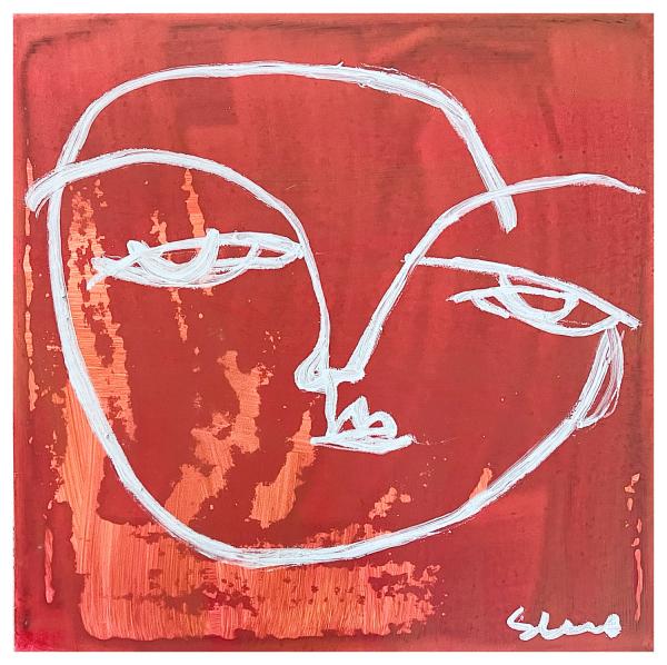 Terracotta with Line Face by Sally King Benedict