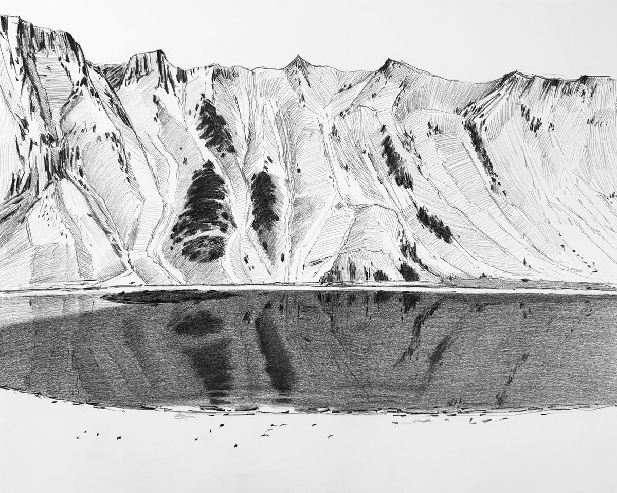 Alpine Lake Study by Frances Ashforth