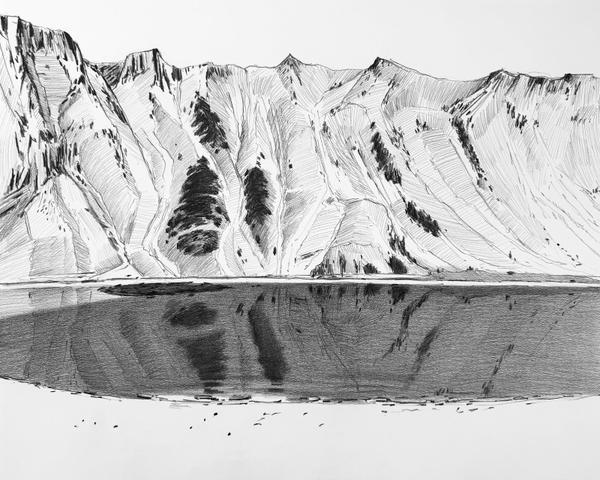 Alpine Lake Study by Frances Ashforth