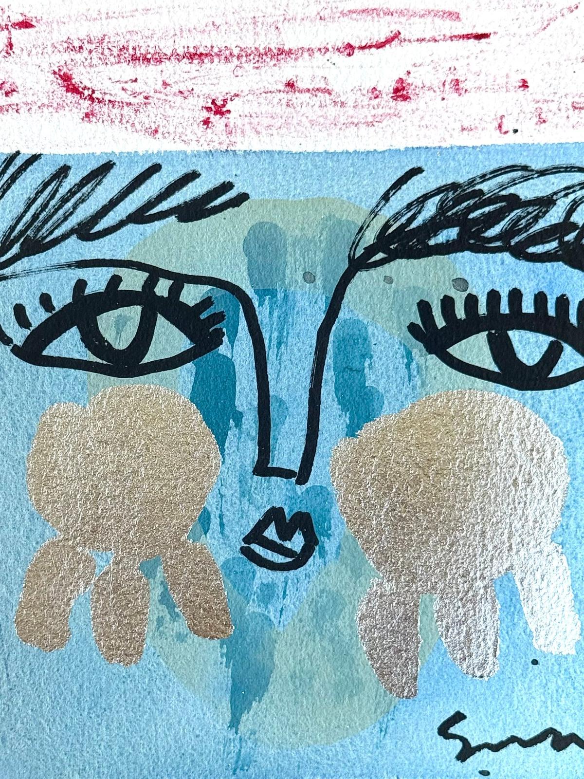 Rain Puddles Face by Sally King Benedict