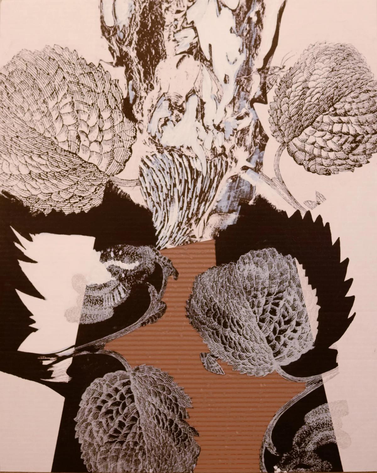 Engravings Schwarze Blumen A3 by Pia Fries