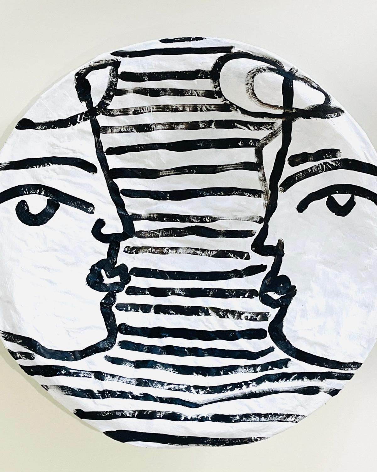Black Double Mache Bowl by Sally King Benedict