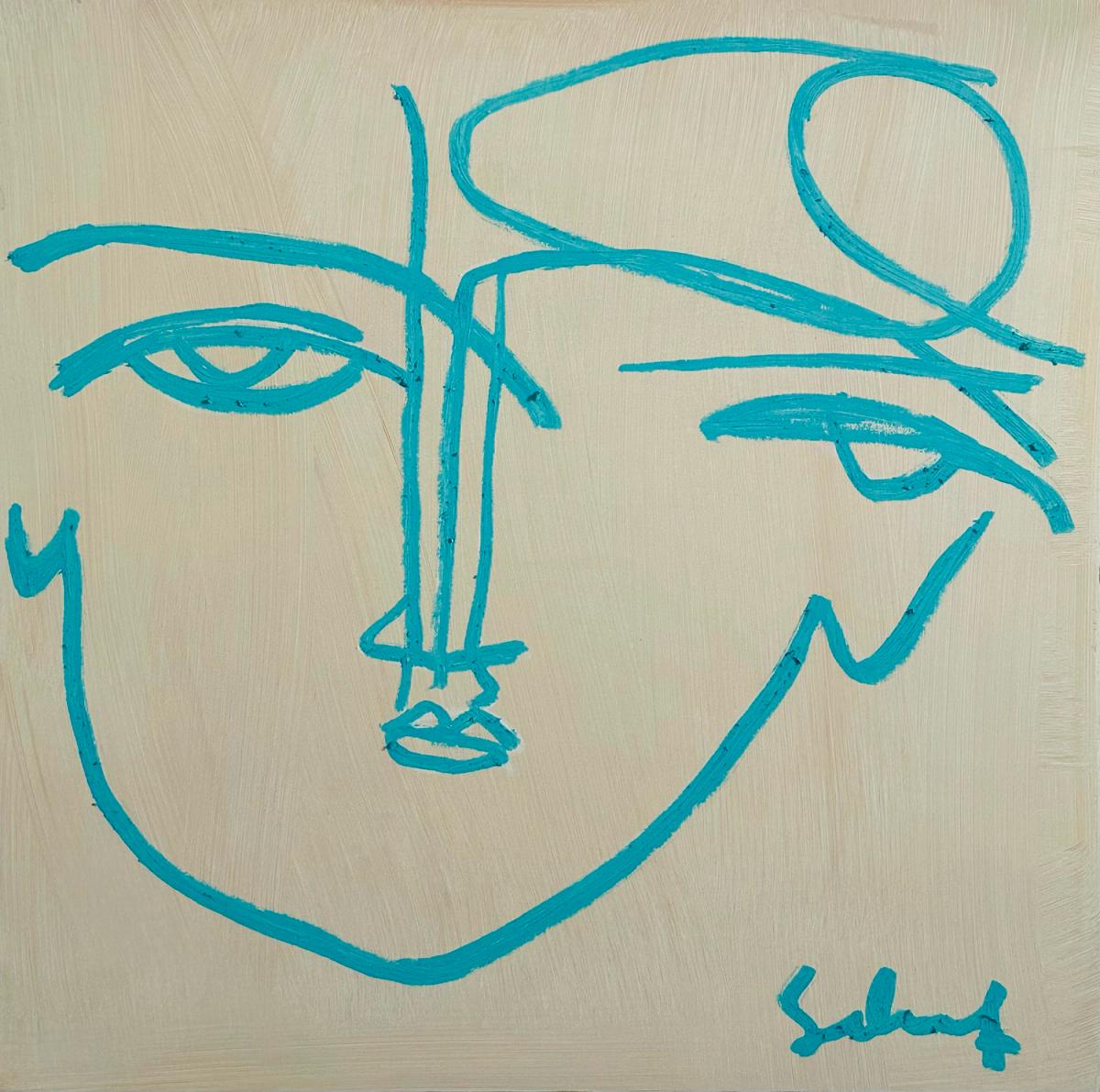 Cream with Line Face by Sally King Benedict