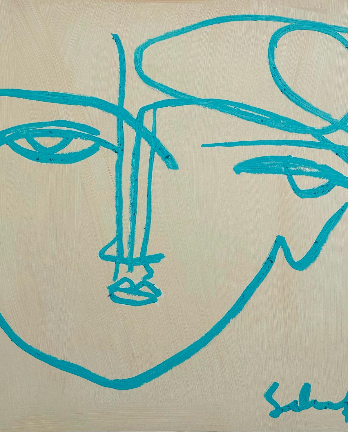 Cream with Line Face by Sally King Benedict