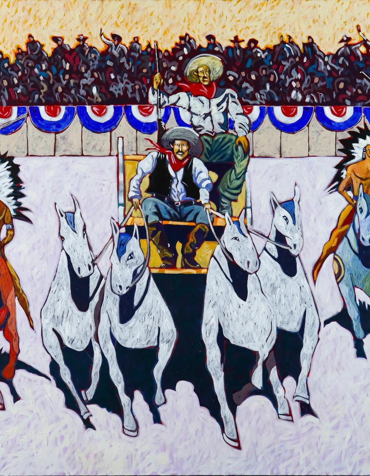 Attack on the Deadwood Stage by Thom Ross