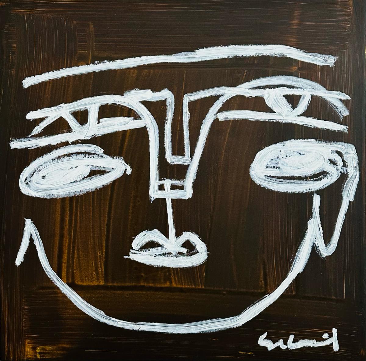 Black with Line Face by Sally King Benedict