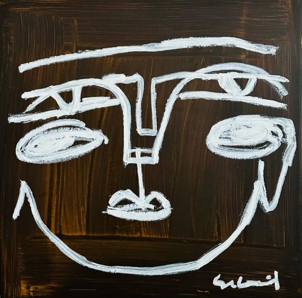 Black with Line Face by Sally King Benedict