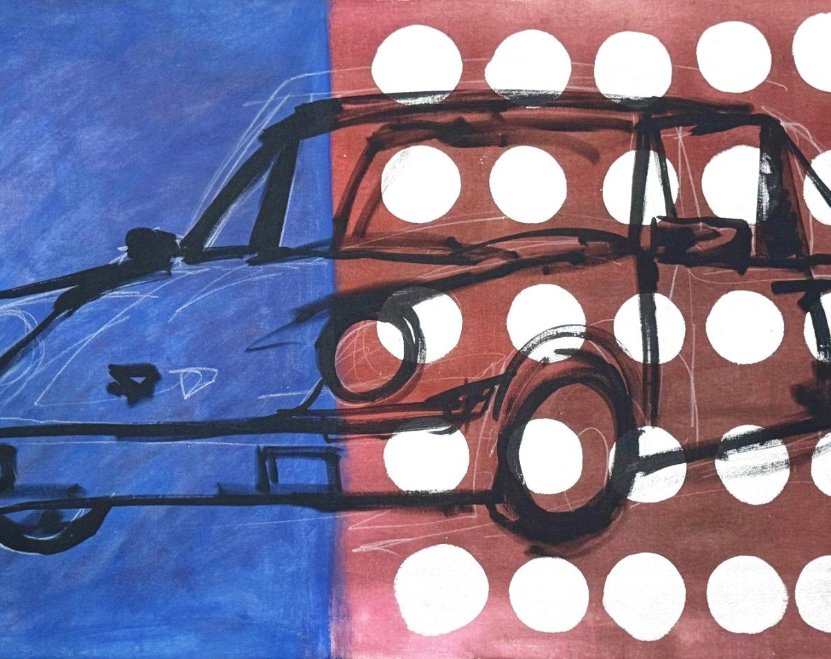 Friend's Porsche by Sally King Benedict