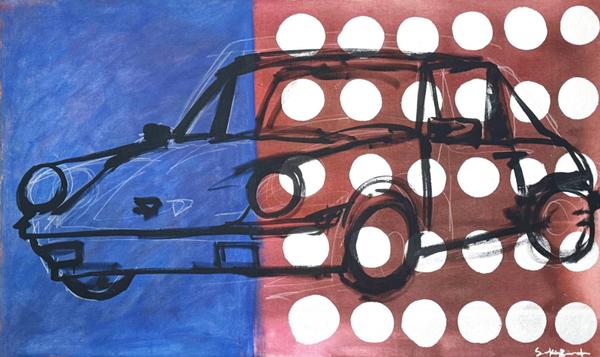 Friend's Porsche by Sally King Benedict